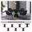 Round Glass Top Metal Base Dining Table
