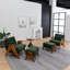 Upholstered Chenille Armchair With Footstool-488585403-503314698