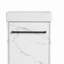 Armoire de salle de bain murale flottante de 16 pouces avec lavabo en céramique et porte à fermeture en douceur, adaptée aux petites salles de bain