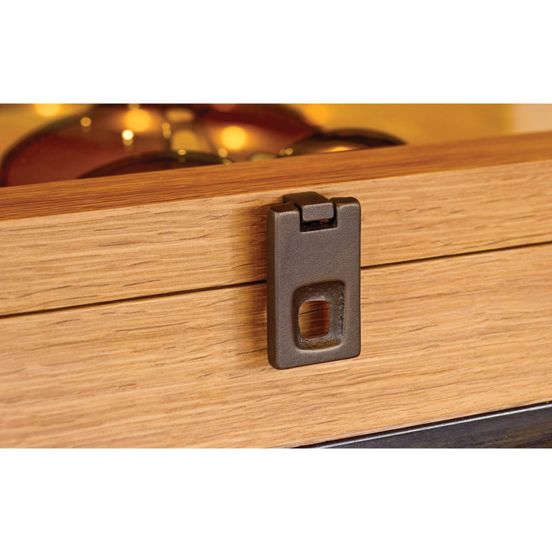 Tab Pendant Pull, White Bronze Medium