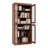 Uriyah 100% Solid Wood 6-Shelf Bookcase with Frosted Glass Doors and Adjustable Shelves-886715896