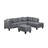 104.5" Upholstered Sofa,Chaise & Ottoman