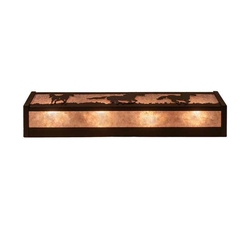 - Light Vanity Light, 4.5" H x 24" W x 5.5" D, Silver, Oil Rubbed Bronze