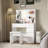 Modern Makeup Vanity Desk With Mirror & , 3 Lighting Understandings, 4 Drawers, Copious Storage, White Adjustable Brightness, Extra Dressing Table