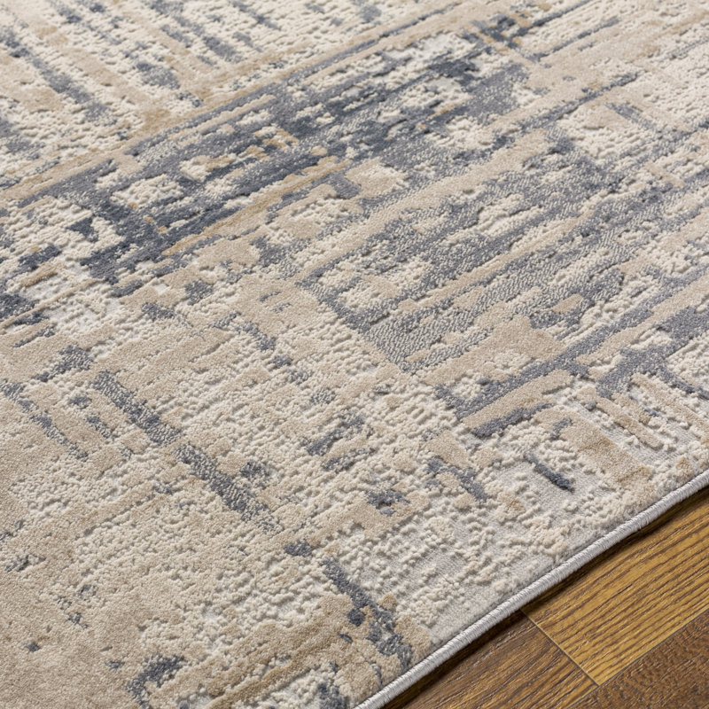 Quann Abstract Indoor Rug, Rectangle 6'7" x 9'6"