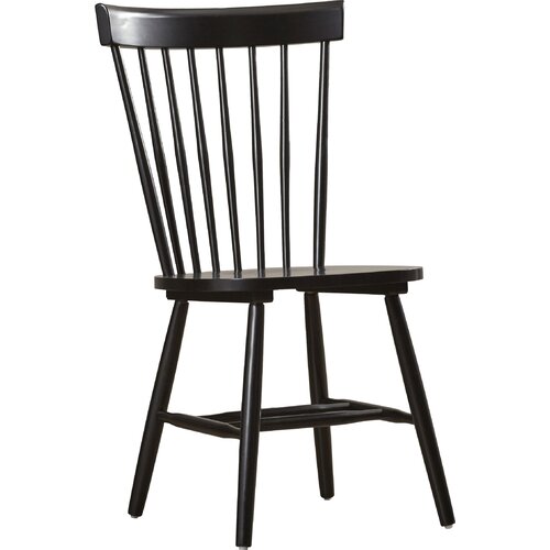 Ebern Designs Aulii Solid Wood Slat Back Side Chair & Reviews | Wayfair