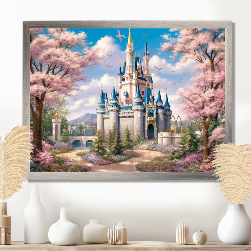 «Enchantment Of Castles - Castles», reproduction sur toile encadrée, H 24 po x l 32 po x P 1 po, Cadre photo argenté