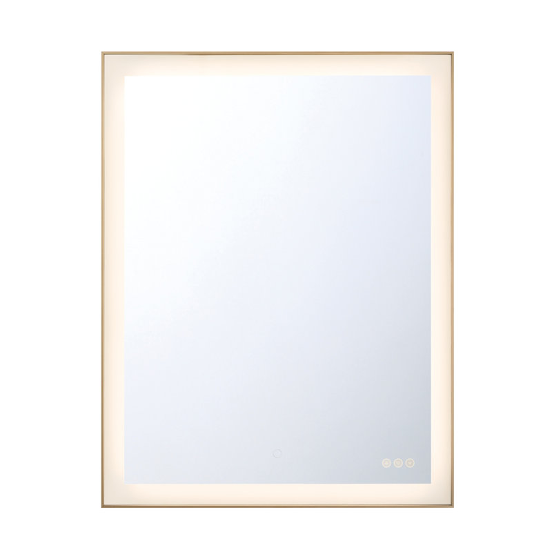 Lenora Rectangular Mirror, Gold, 36" x 28"