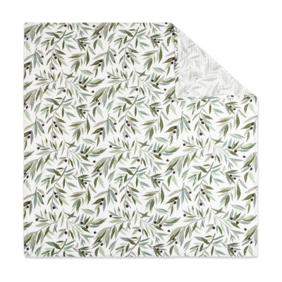 Olive Branches Organic Muslin Swaddle Blanket