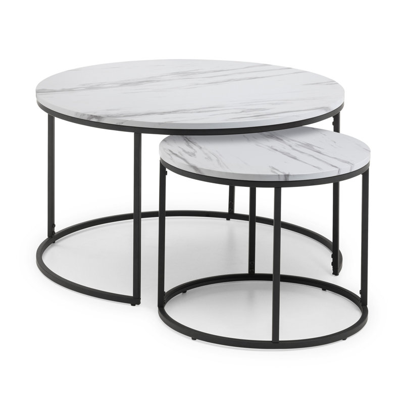 Amhurst Frame Coffee Table, White Marble