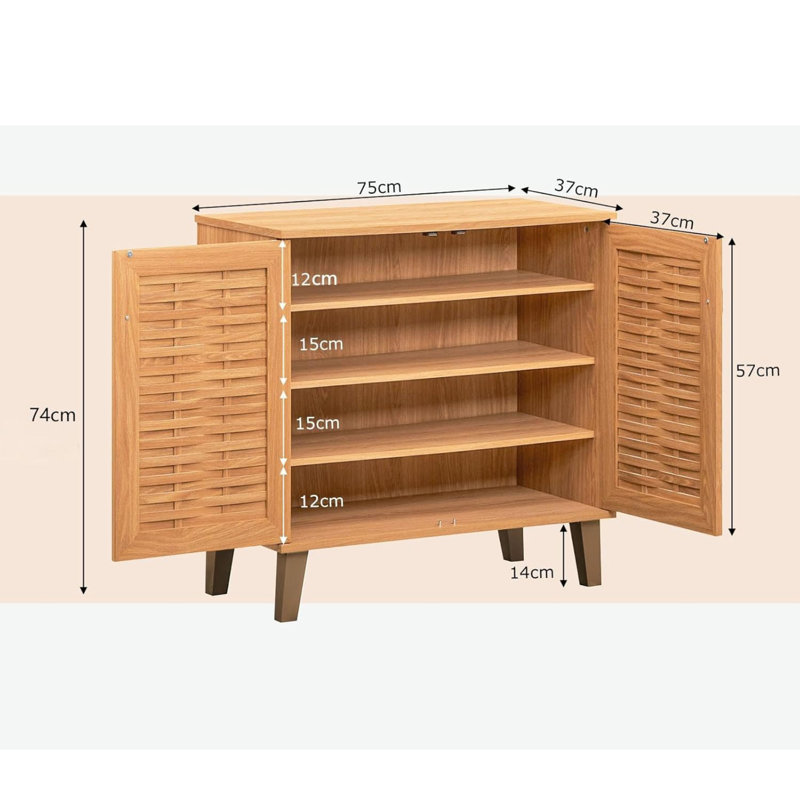 12 Pair Shoe Storage Cabinet
