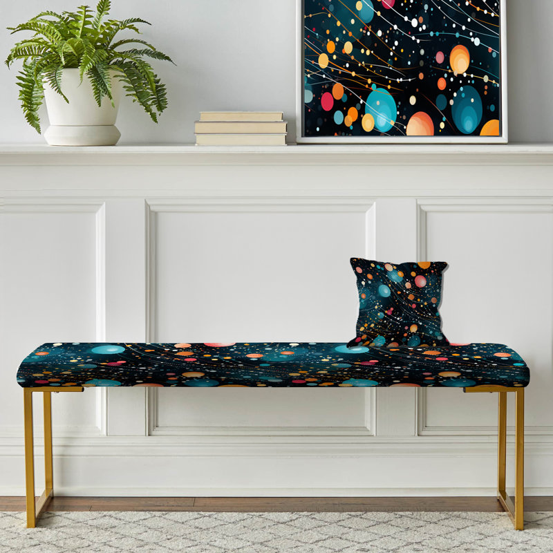 Banc rembourré à pois Celestial Allure