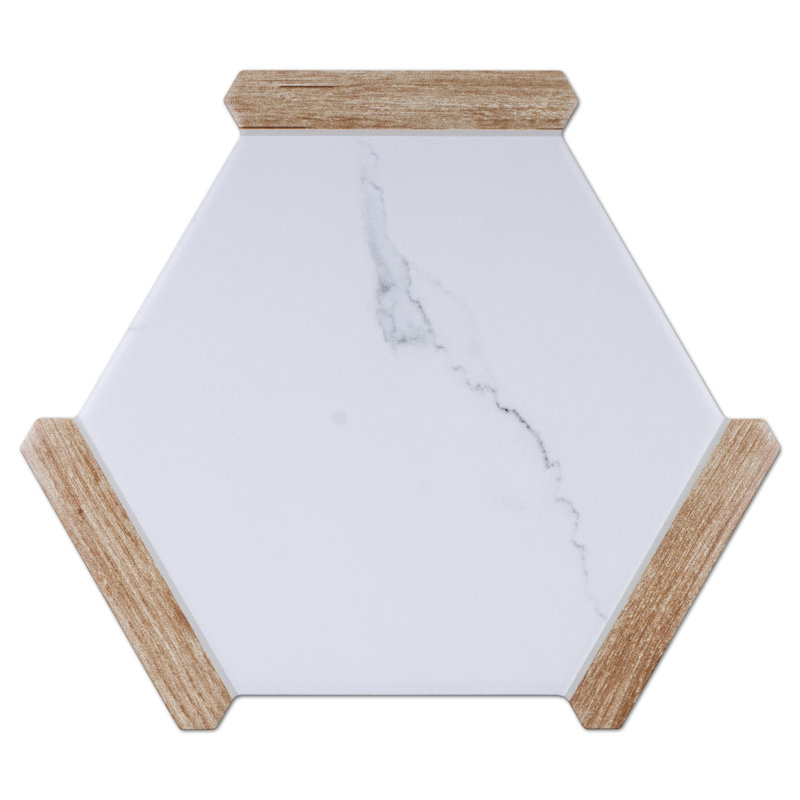 Avant Denia Hexagon 8.58 in. x 9.89 in. Matte Porcelain Floor and Wall Tile,  Beige
