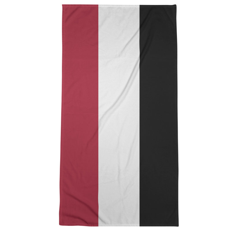 Beach Towel, Red/Ivory/Black