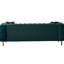 Velvet In , 84.25''W, With Gold Legs And Construction For Reliability 84.25''W Back Side Panels, Metal Fabric-1053904460-1053904463