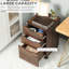 Armoire de bureau, 3 tiroirs, grain de bois brun, améliore l'organisation pour maximiser l'espace
