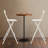 Portable Folding Bar Stool With Backrest  (2 Pcs, 29.53Inch)-1640442580