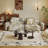 Modern Curved Cream Style Sofa-109306323