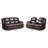 Kamarli Leather Manual Reclining Living Room Set-1559482845