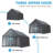 GARTOO 13 Ft. W x 20 Ft. D Outdoor Heavy Duty Peaked Portable Garage, Galvanized Steel Anti-Snow Carport