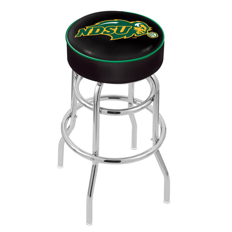 NCAA Swivel Bar & Counter Stool, Counter Stool (25" Seat Height), North Dakota State (Black)