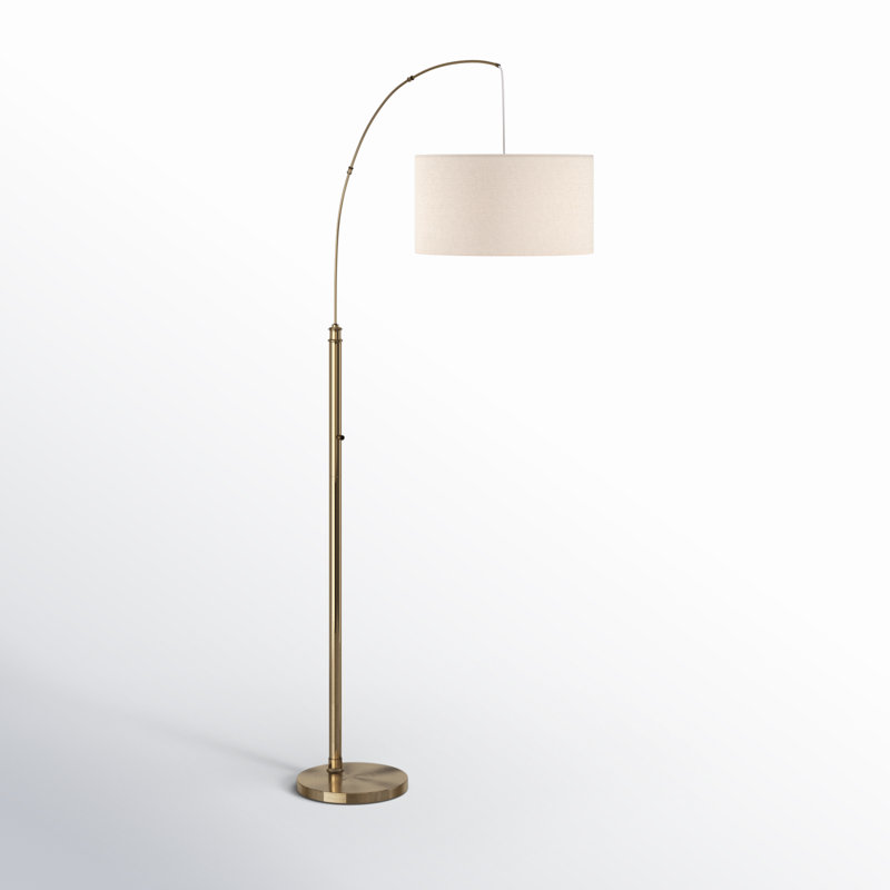 Finley 75.5'' Arched Floor Lamp, Antique Brass