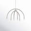 Lustre 6 lumières Meridian en nickel brossé-1342790590