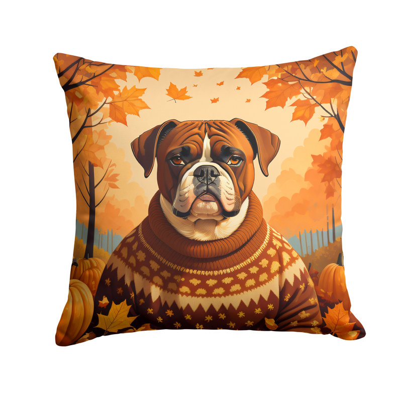Coussin décoratif en tissu Boxer Fall, 18 po x 18 po