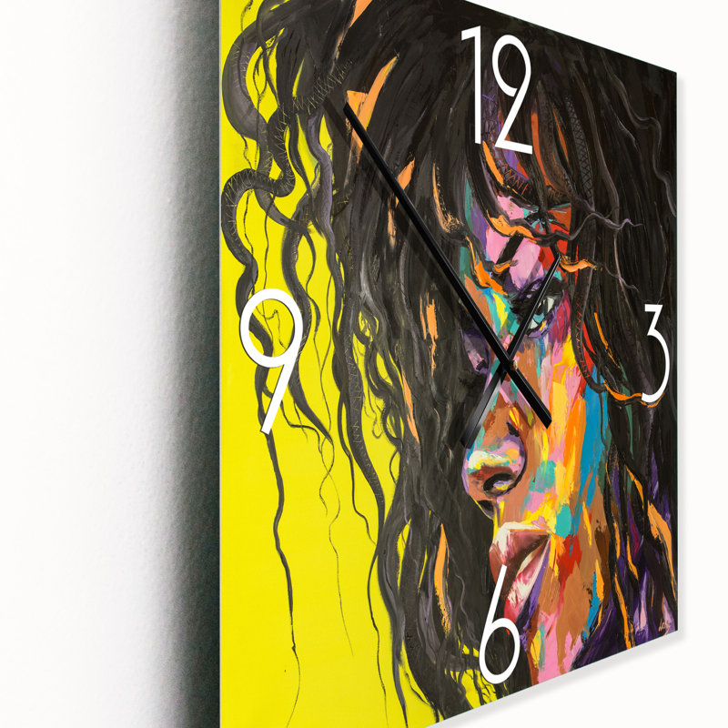 Fantaisie, portrait d'une jeune femme I horloge murale, Petit