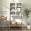 Tall Bookcase, Metal Storage Cabinet,Sideboard, Display Storage Cabinet, Bookcase With Storage-113040106