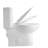 Comfortable Toilet With 17" Seat, 1.1/1.6 Dual Flush, Rimless Sanitary Basin, Quiet Gloss White 006 For Bathroom One Piece Hygienic Ceramic Silent