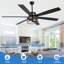 Ventilateur de plafond 65 po Balck-1770365431