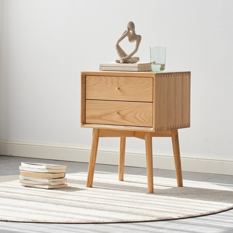 Brosnan 45cm W Solid Wood Bedside Table