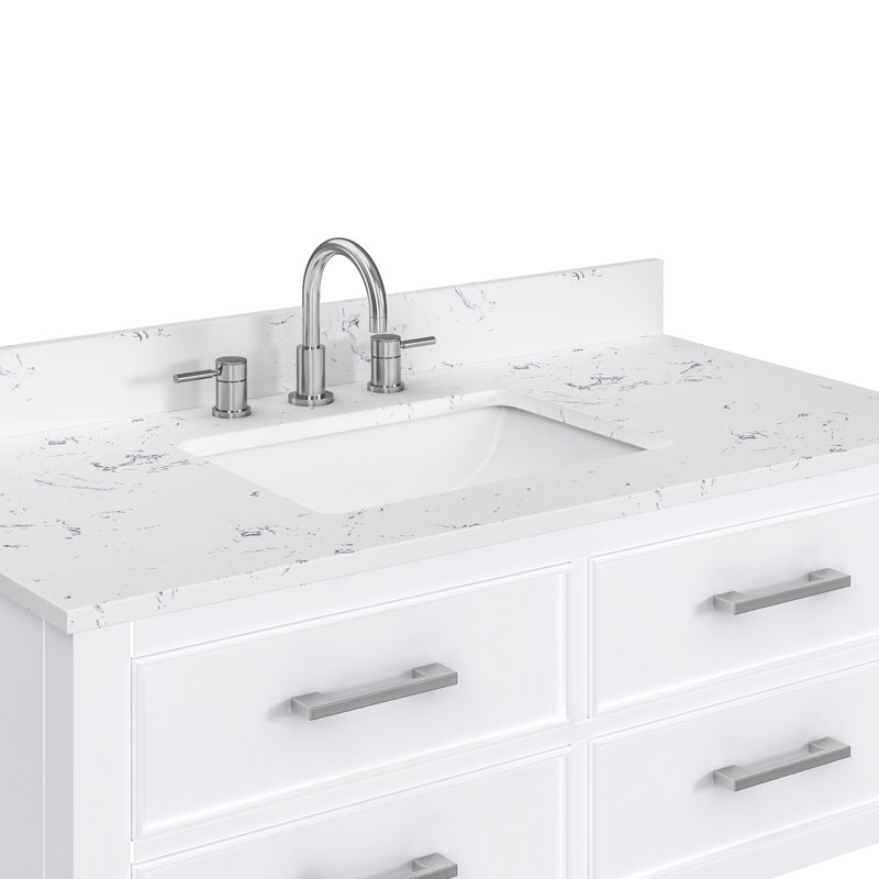 Brooks 43'' W Single Vanity, Chilled Gray, Nickel