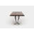 Gax Walnut Solid Wood Top Metal Base Dining Table-21648541-21648548
