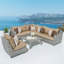 Cannes 6 Piece Corner Sectional and Conversation Table Seating Group with Cushions-1974868890