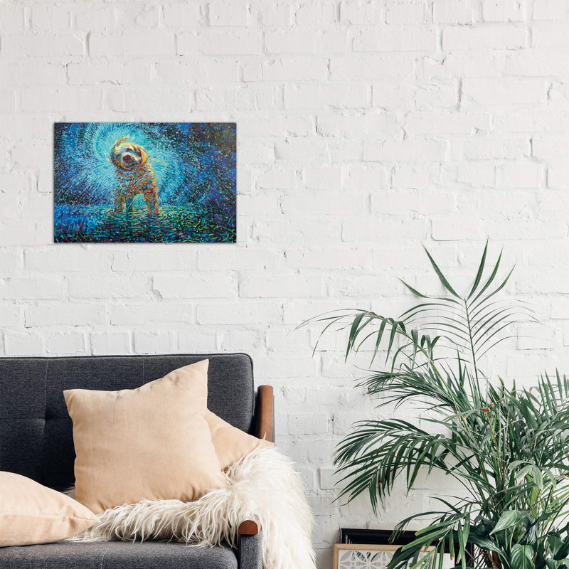Labrador Jazz by Iris Scott - Wrapped Canvas Painting, 101.6 cm H x 66.04 cm W x 3.175 cm D