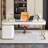 70.87"White Rectangular Sintered Stone Desktop Writing Desk,6-drawer-117561820