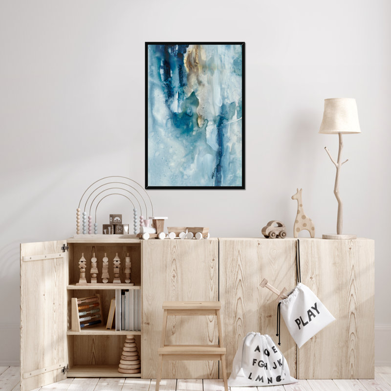 Peaceful Calm III - Painting, Black Framed Paper Print, 34cm H x 24cm W