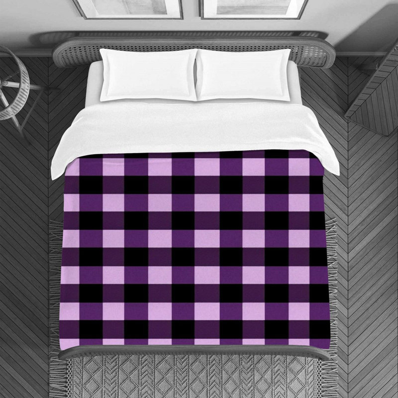 Polyester Gingham Duvet Cover, Twin Duvet Cover