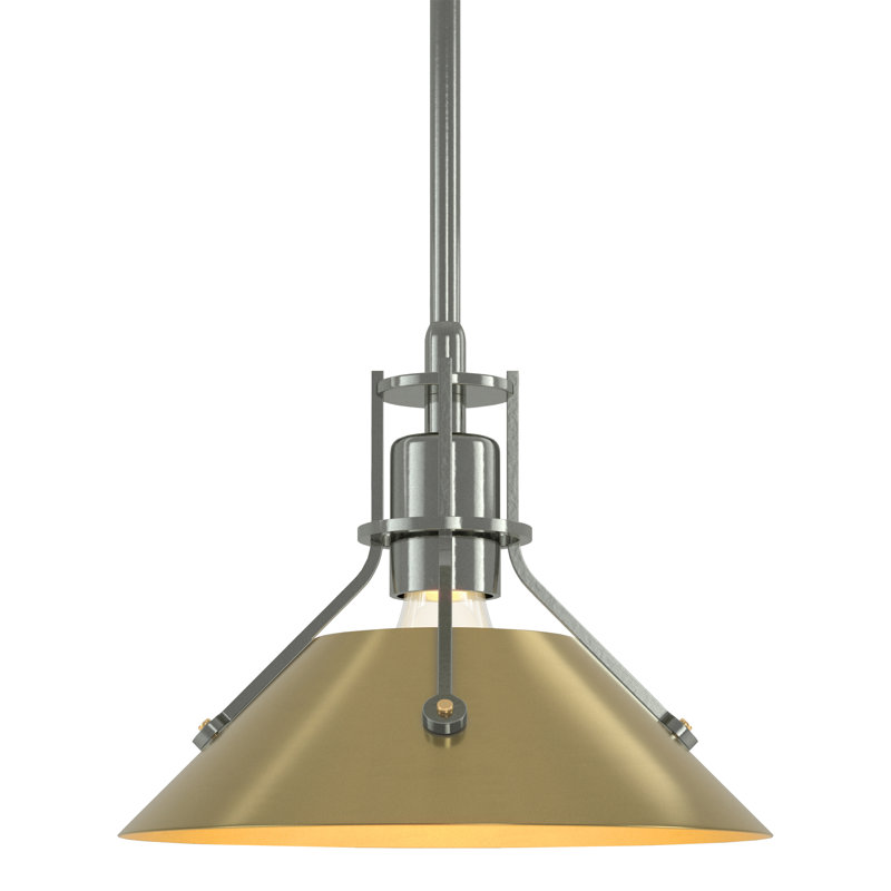 Henry 1 - Light Single Cone Pendant, Vintage Platinum, Vintage Platinum, 54.7'' H X 9.2'' W X 9.2'' D