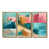 Toile avec cadre flottant or