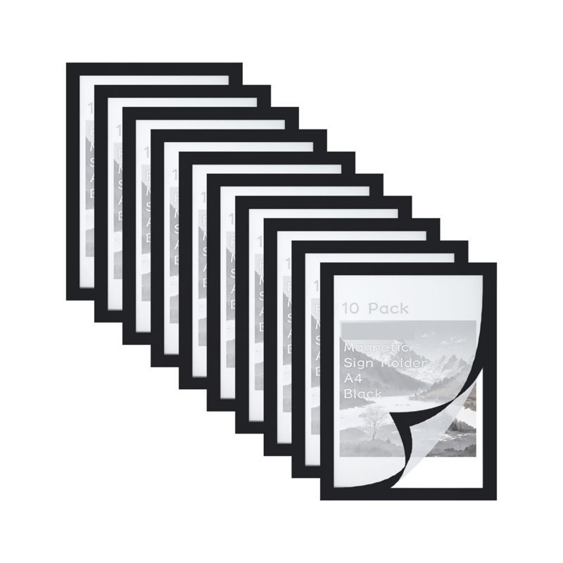 Black Storage Picture Frame - Set of 10