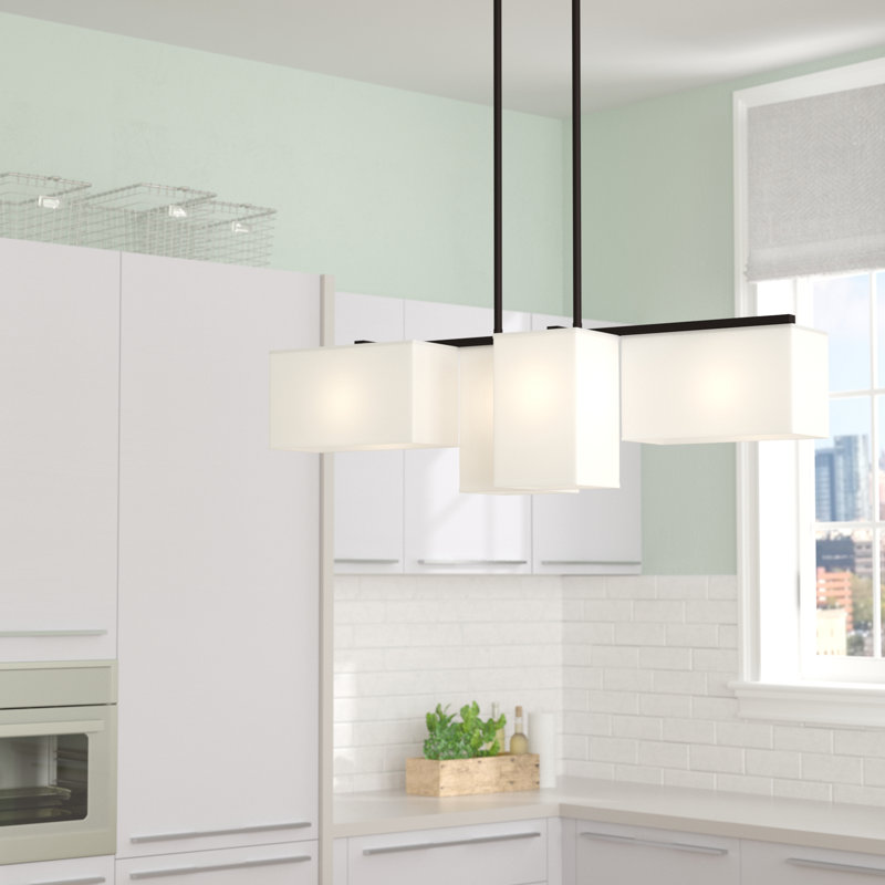 Luminaire suspendu pour îlot de cuisine 4 lumières Moton