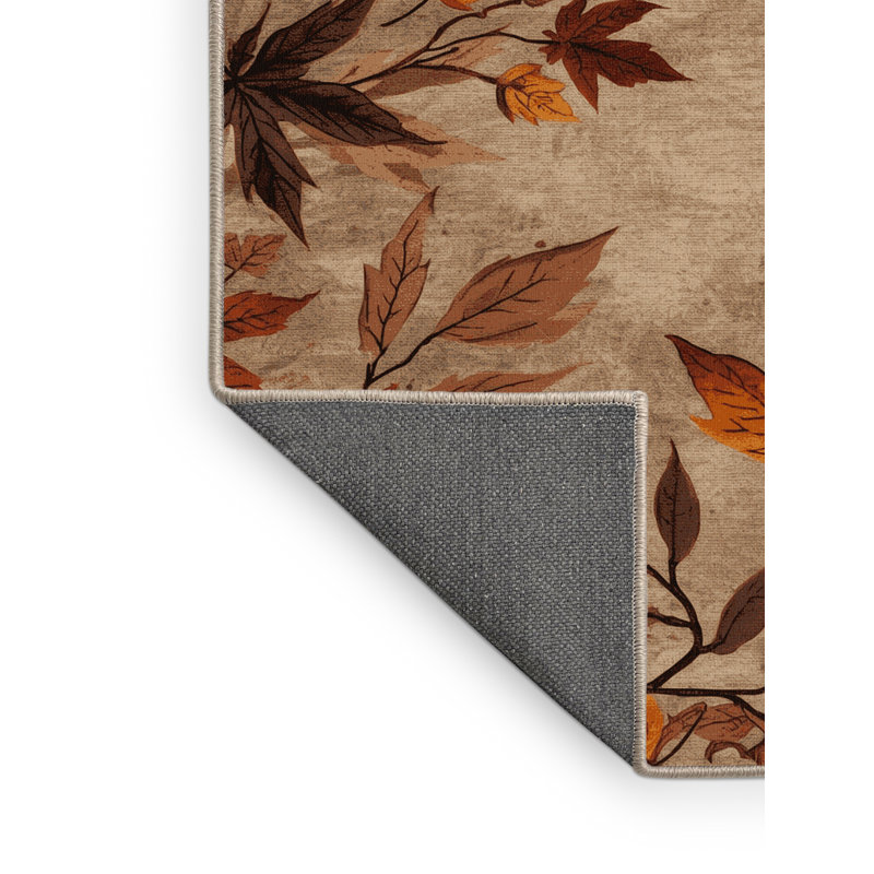 Tapis beige moelleux moelleux à motif abstrait moderne et contemporain Fannin - reliure beige, 2 pi x 3 pi