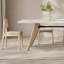 Table de salle à manger en bois massif blanc-108287865