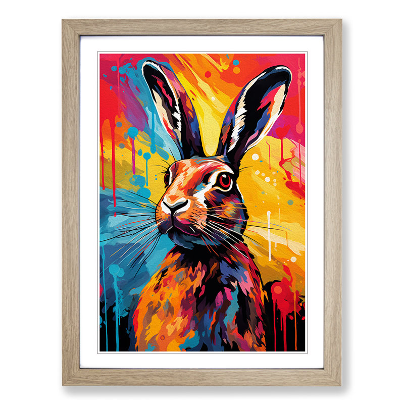 Hare Colour Field No.2 - Framed Print