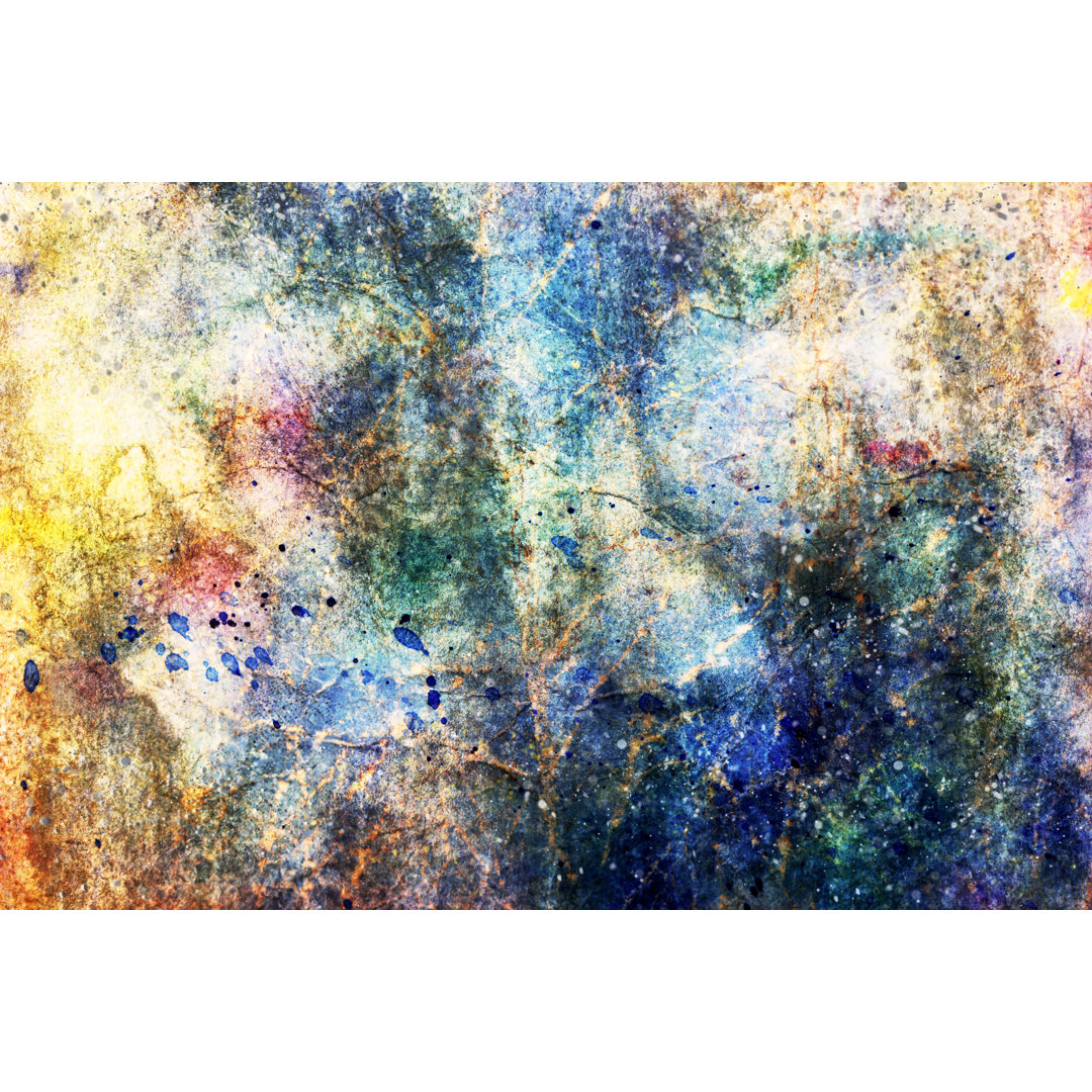 Alte schmutzige Aquarell-Leinwand von Abigail210986 - Drucken