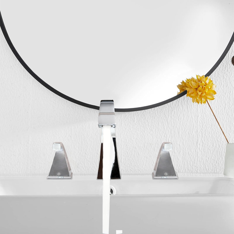 Widespread 2-handle Bathroom Faucet With Drain Assembly, Chrome