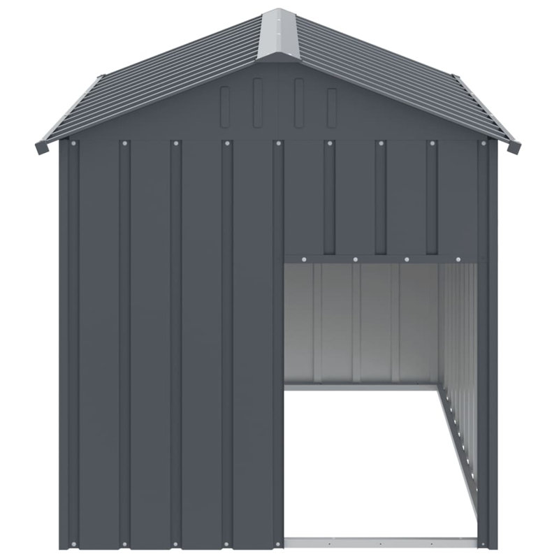 Atticus Steel Dog House, Anthracite, 49”H x 42”W x 56”D